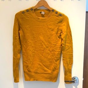 J.Crew wool sweater with button epaulettes
